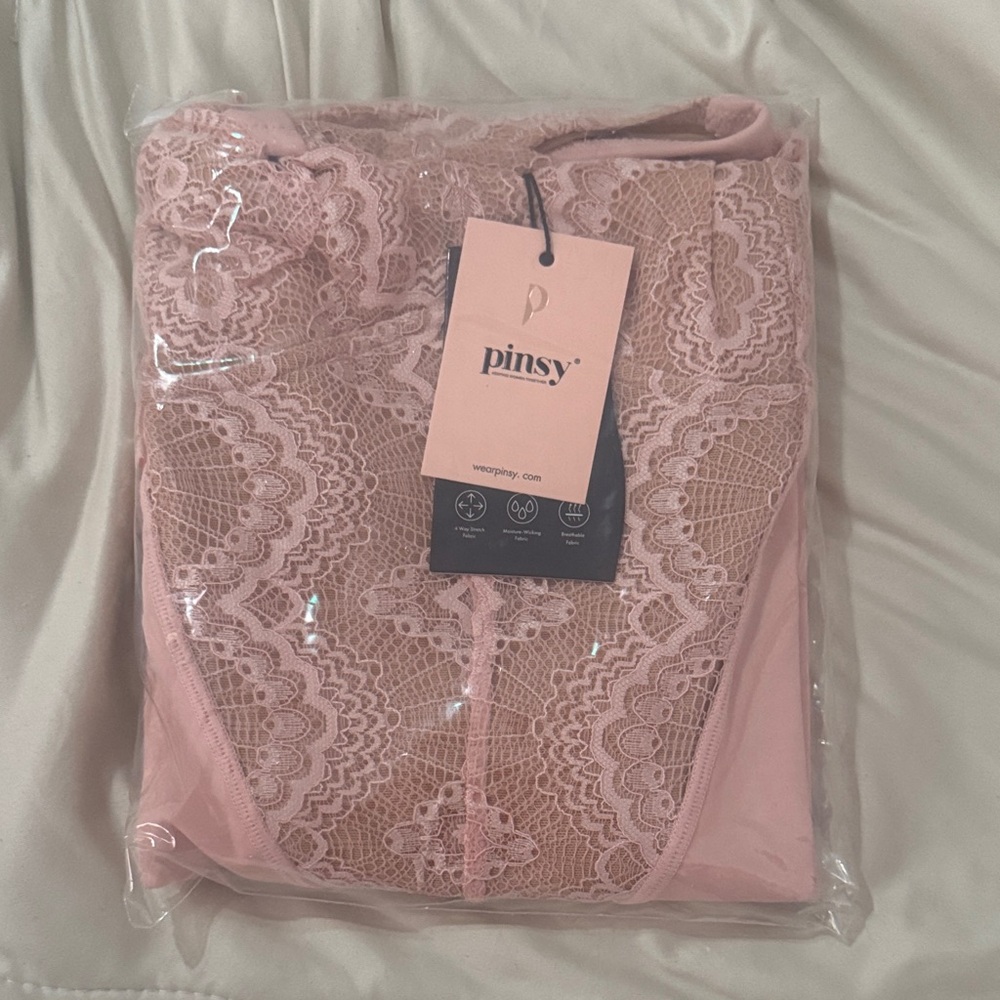 NWT Pinsy Women's Rose Lace Shapewear Bodysuit